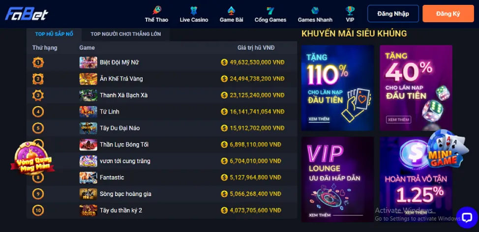 Phúc lợi VIP độc quyền tại Choangclub